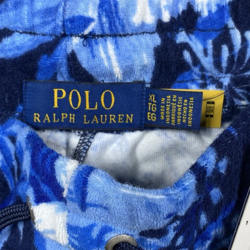 Polo by Ralph Lauren Blue Floral towel terry cloth Shorts